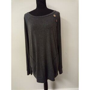 Women's Grey Long Sleeved Top 2 Side Pockets